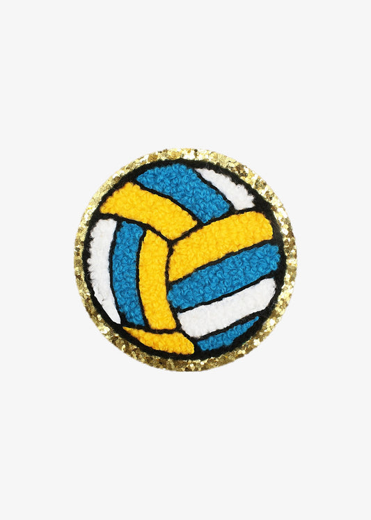 Blue and Yellow Volleyball patch
