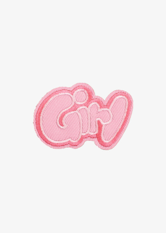 Girl Pink Bubble Word patch