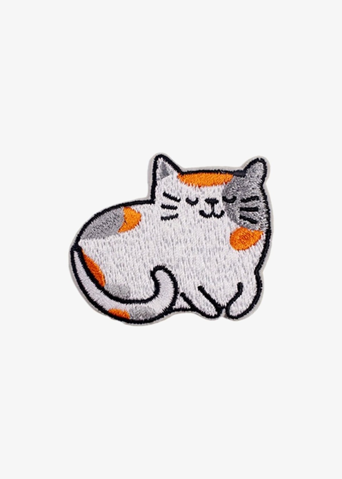 Curled Up Calico Cat patch