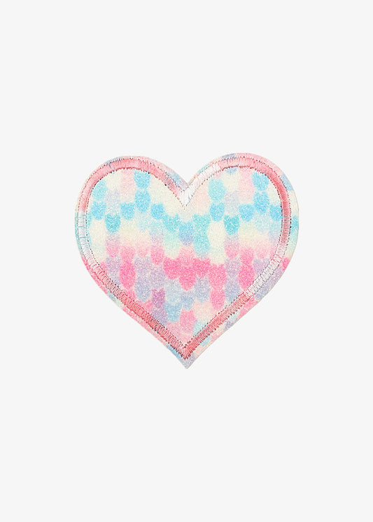 Mermaid Scale Heart patch, pastel pink