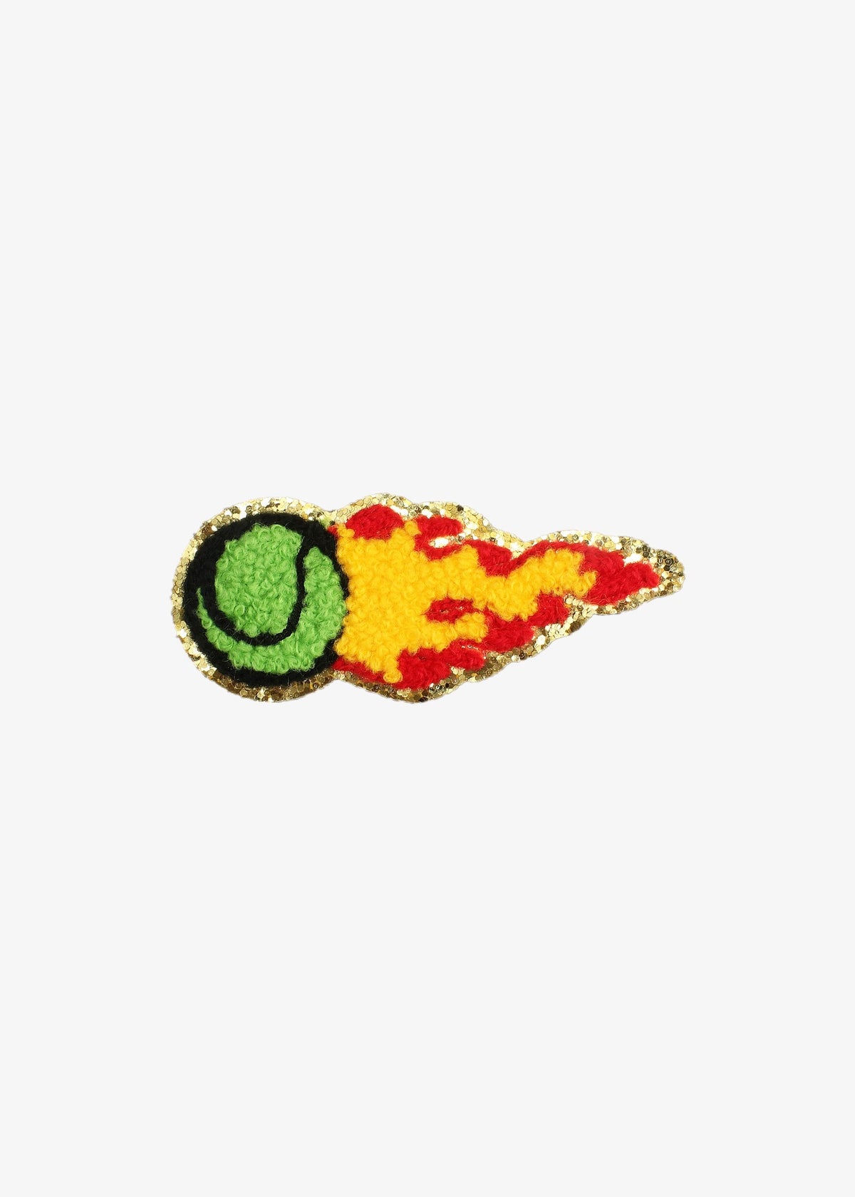 Flaming Tennis Ball patch