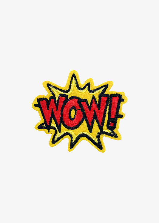 Wow! Yellow Comic Burst patch