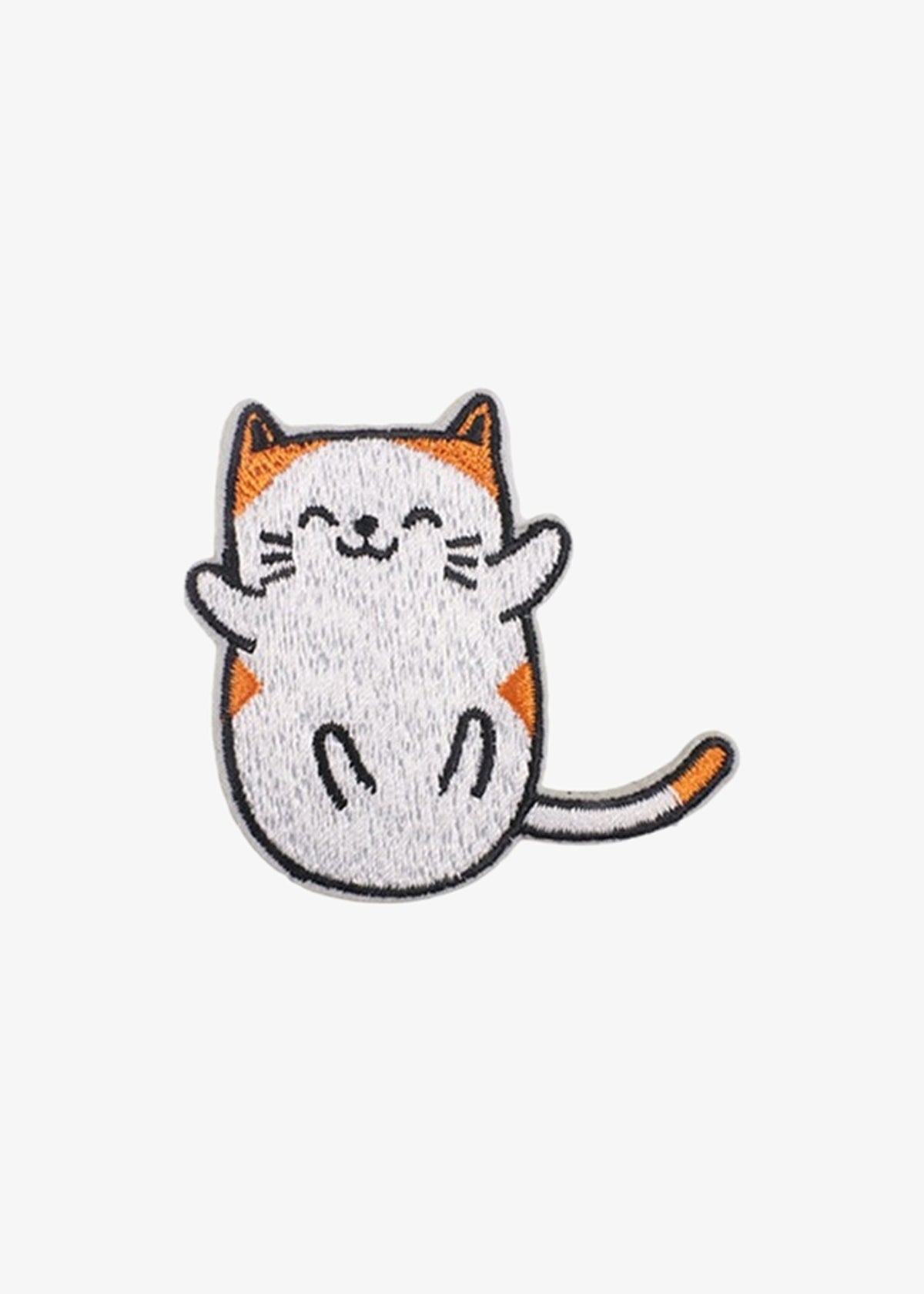 Cheering White Cat patch
