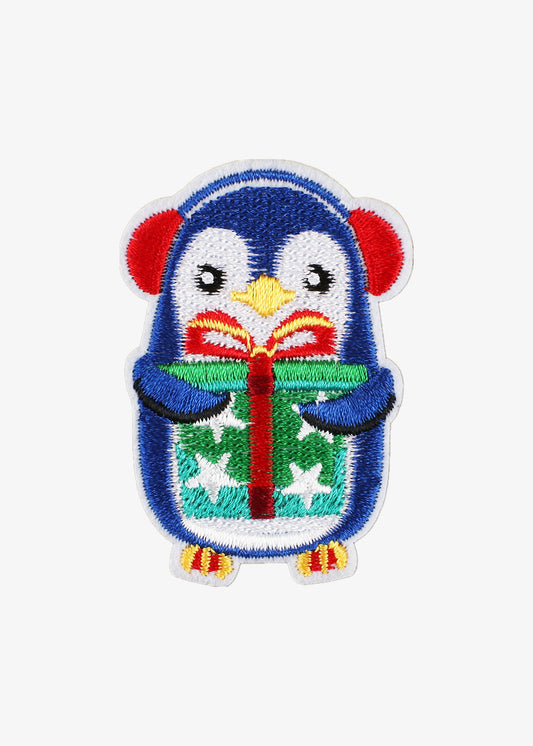 Penguin with Gift patch