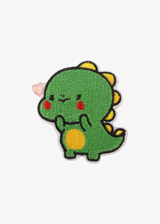 Green Dinosaur with Heart patch