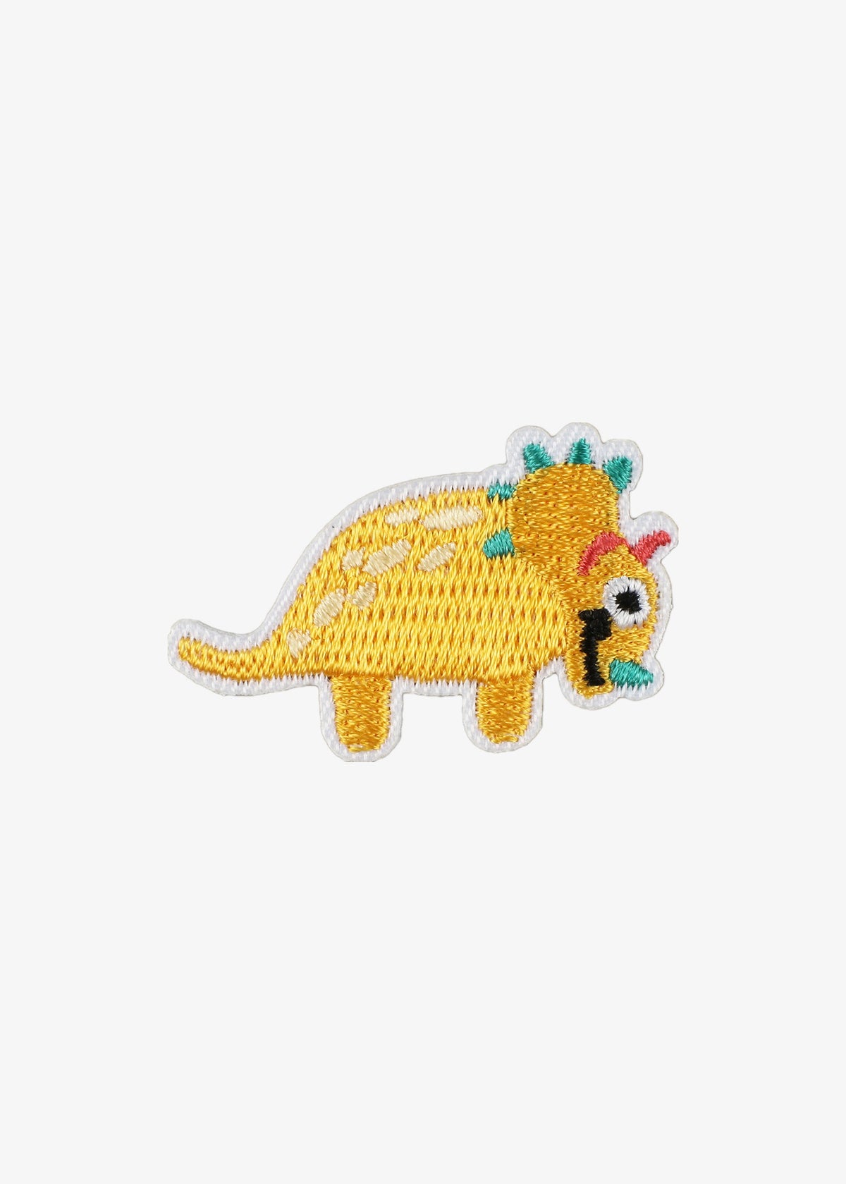 Yellow Triceratops patch